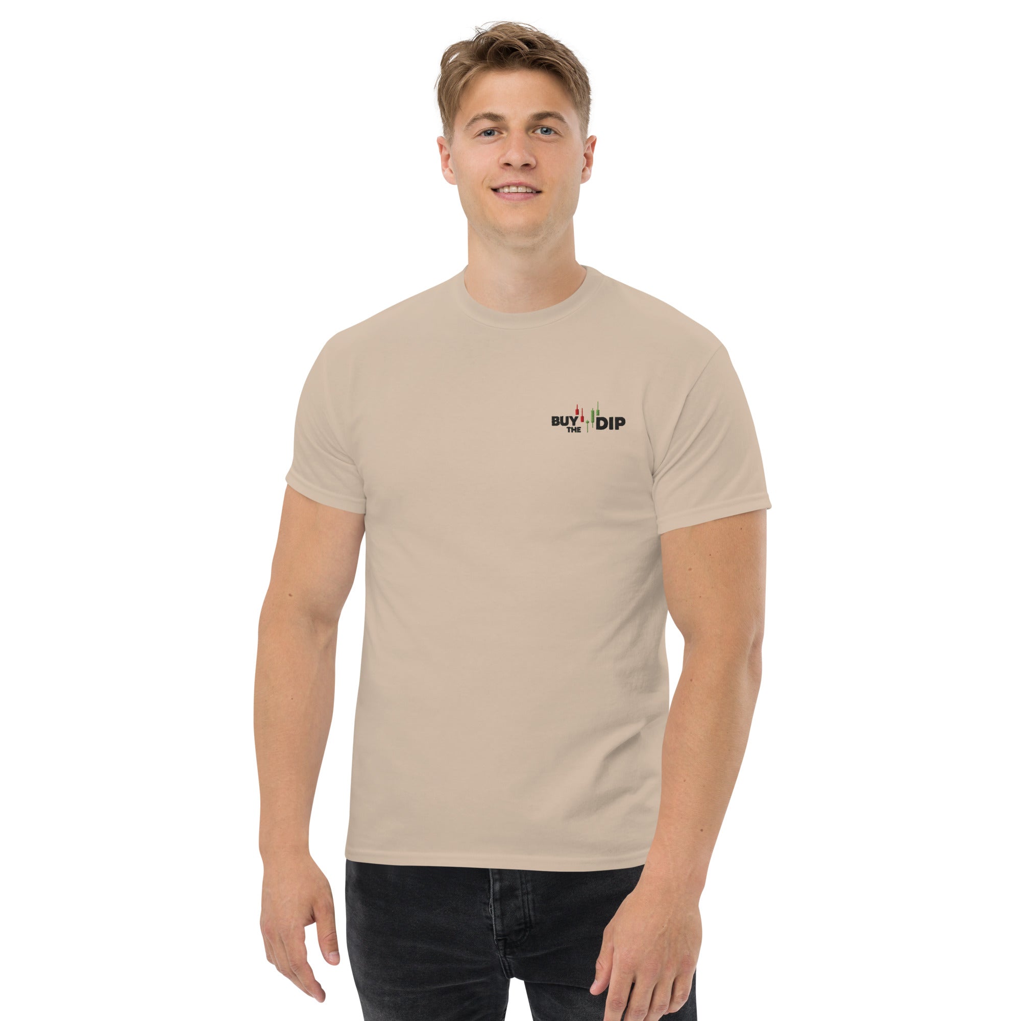 T-Shirt Unisex Ricamata 100% Cotone – Confortevole – Design Buy The Dip-Biiply