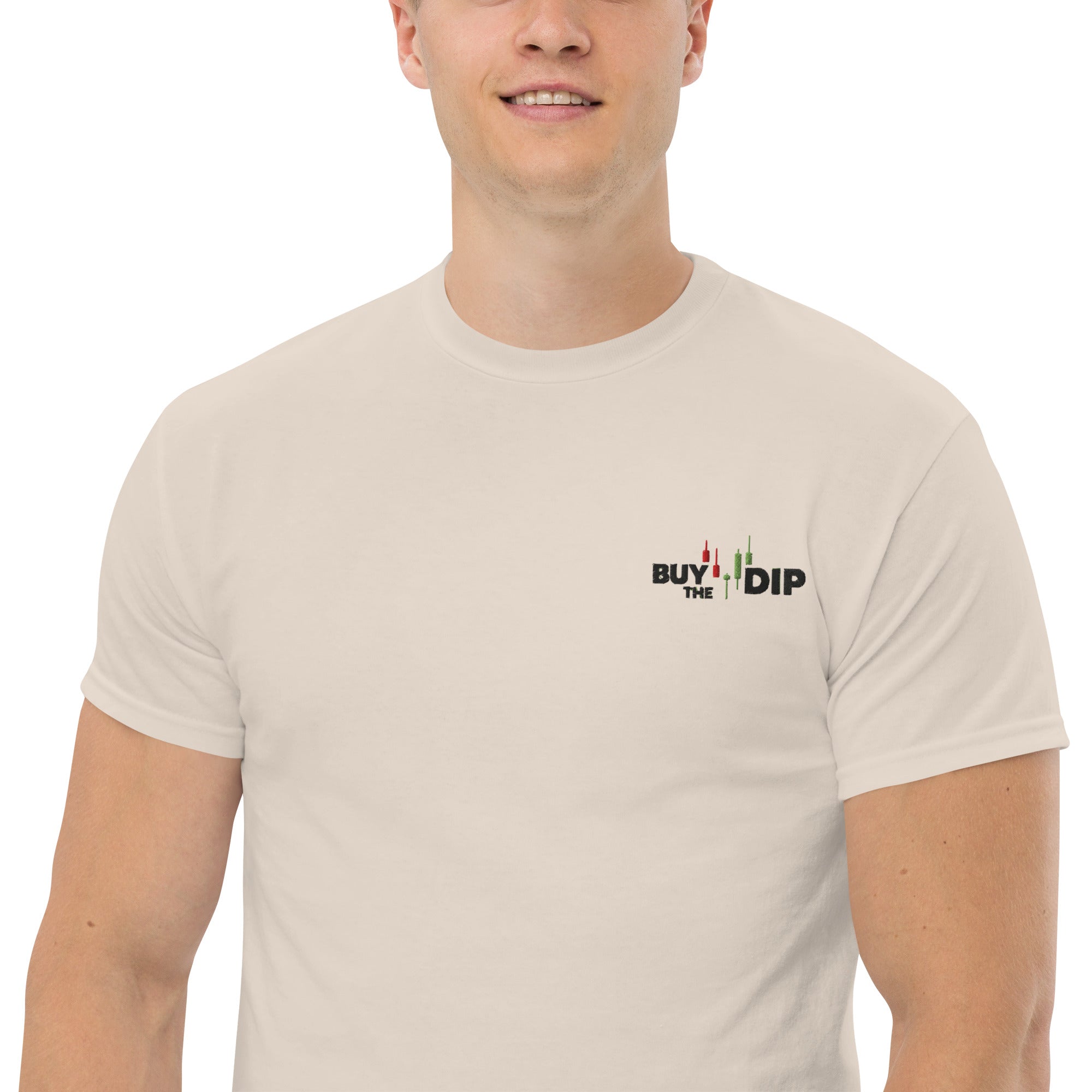T-Shirt Unisex Ricamata 100% Cotone – Confortevole – Design Buy The Dip-Biiply