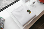 T-Shirt Unisex Ricamata 100% Cotone – Confortevole – Design Cactus-Biiply