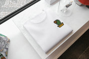 T-Shirt Unisex Ricamata 100% Cotone – Confortevole – Design Cactus-Biiply