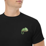 T-Shirt Unisex Ricamata 100% Cotone – Confortevole – Design Camaleonte