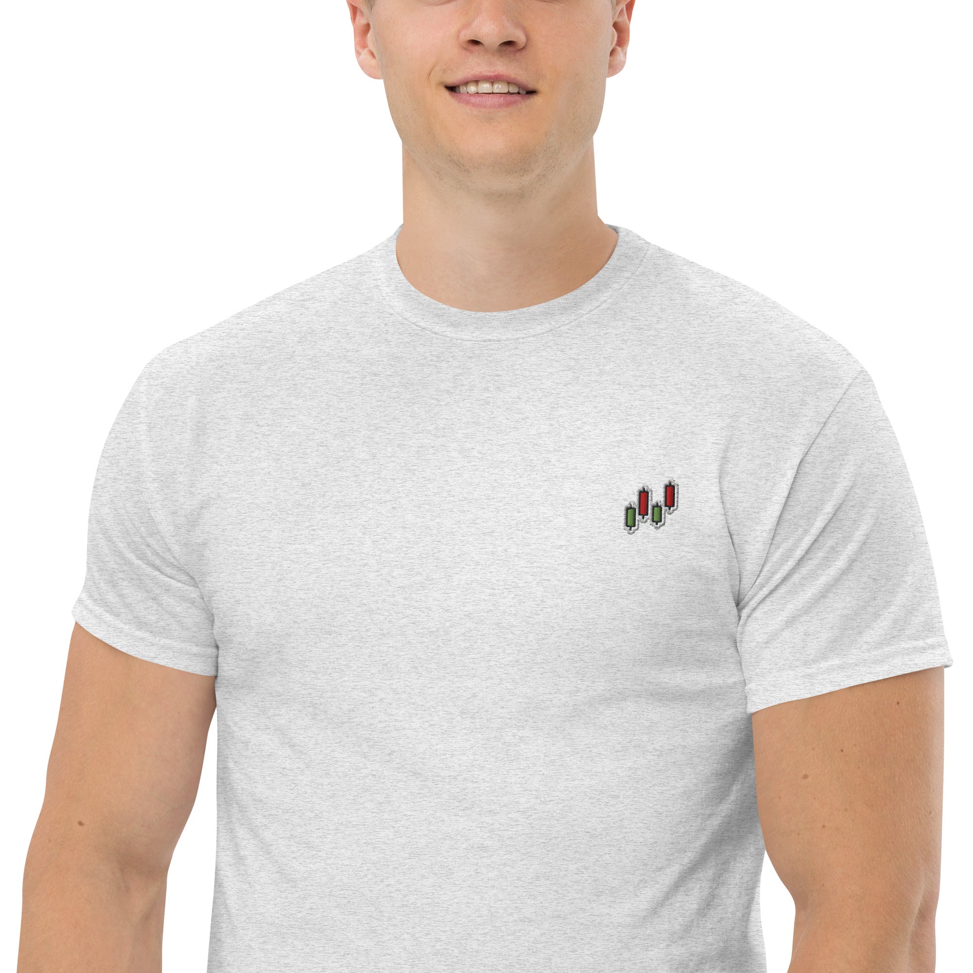 T-Shirt Unisex Ricamata 100% Cotone – Confortevole – Design Candlestick Pattern-Biiply
