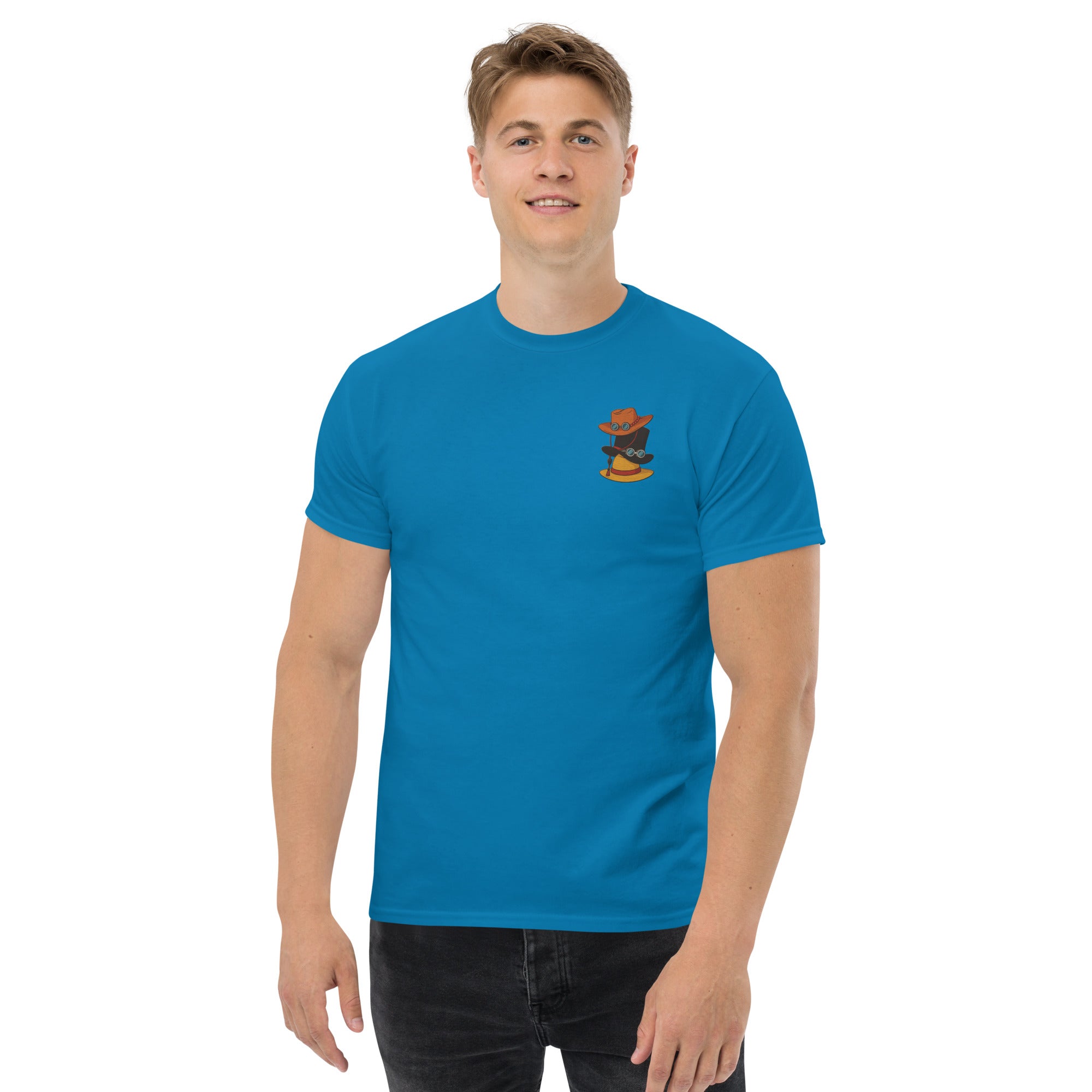 T-Shirt Unisex Ricamata 100% Cotone – Confortevole – Design Cappelli dei Pirati-Biiply