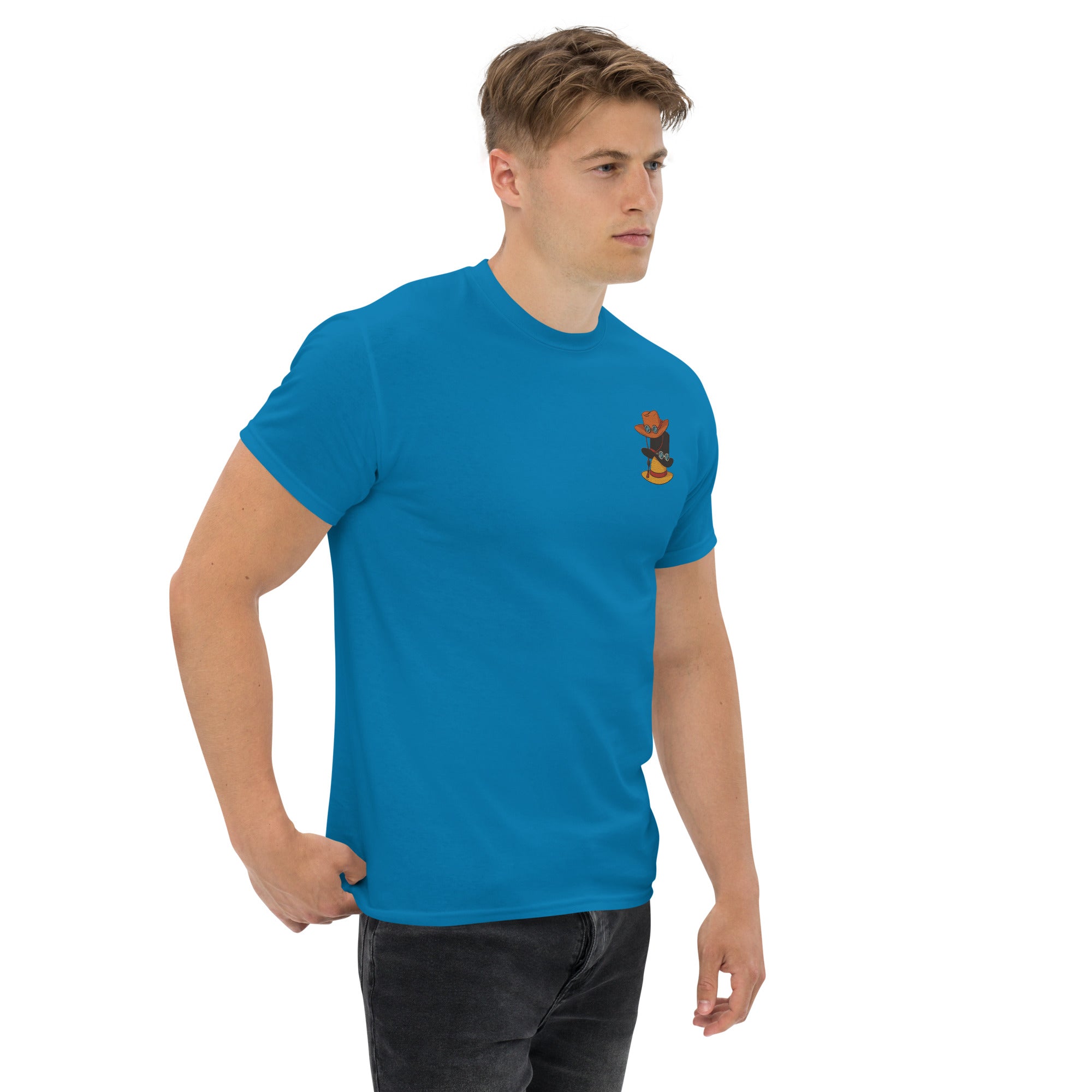 T-Shirt Unisex Ricamata 100% Cotone – Confortevole – Design Cappelli dei Pirati-Biiply