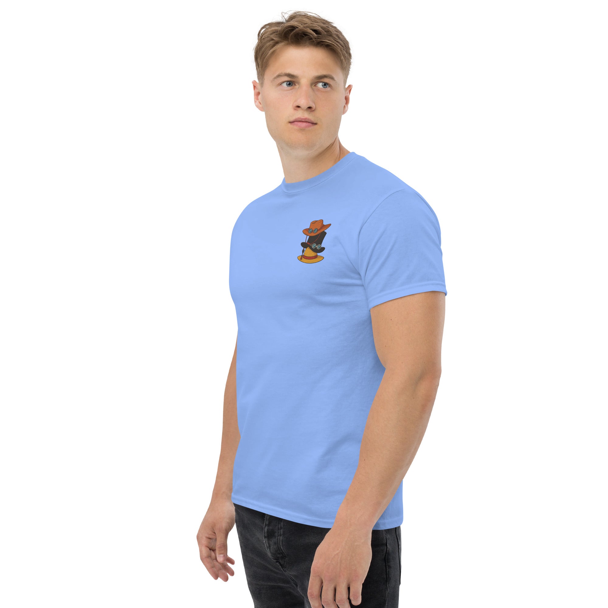 T-Shirt Unisex Ricamata 100% Cotone – Confortevole – Design Cappelli dei Pirati-Biiply