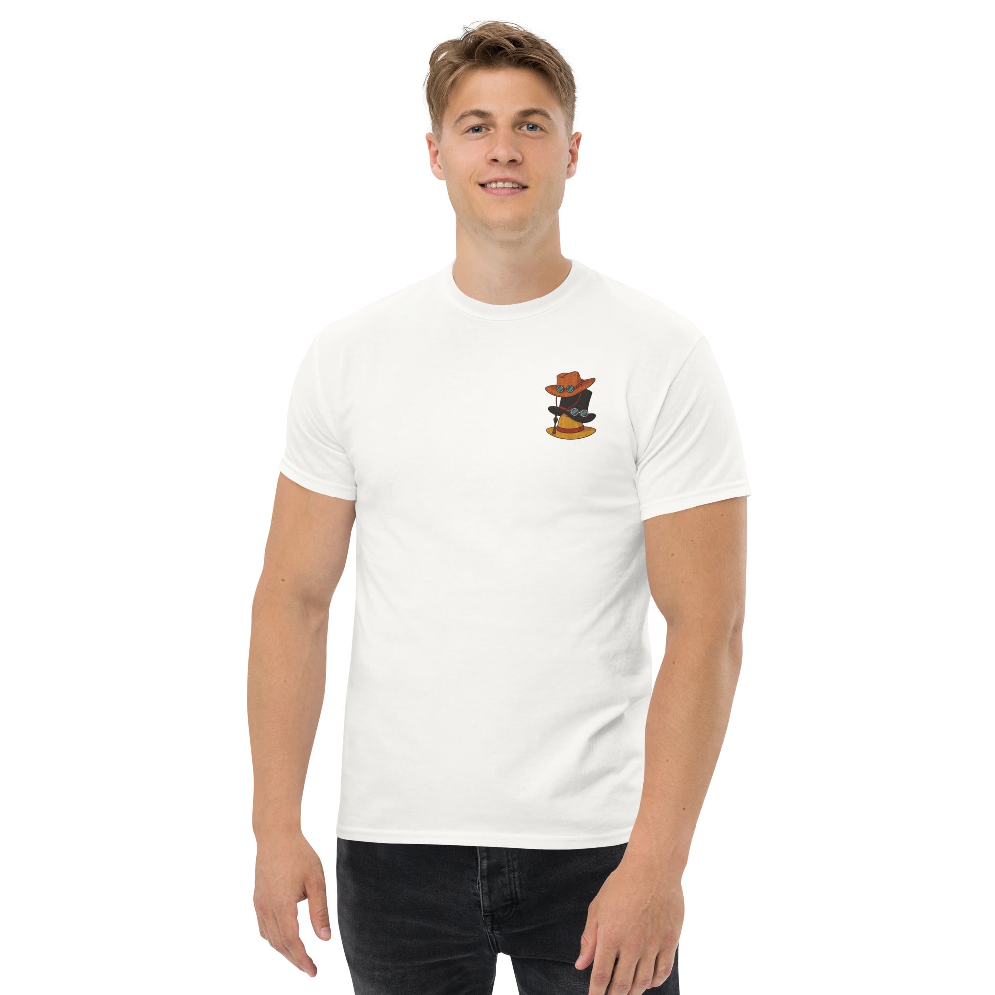 T-Shirt Unisex Ricamata 100% Cotone – Confortevole – Design Cappelli dei Pirati-Biiply