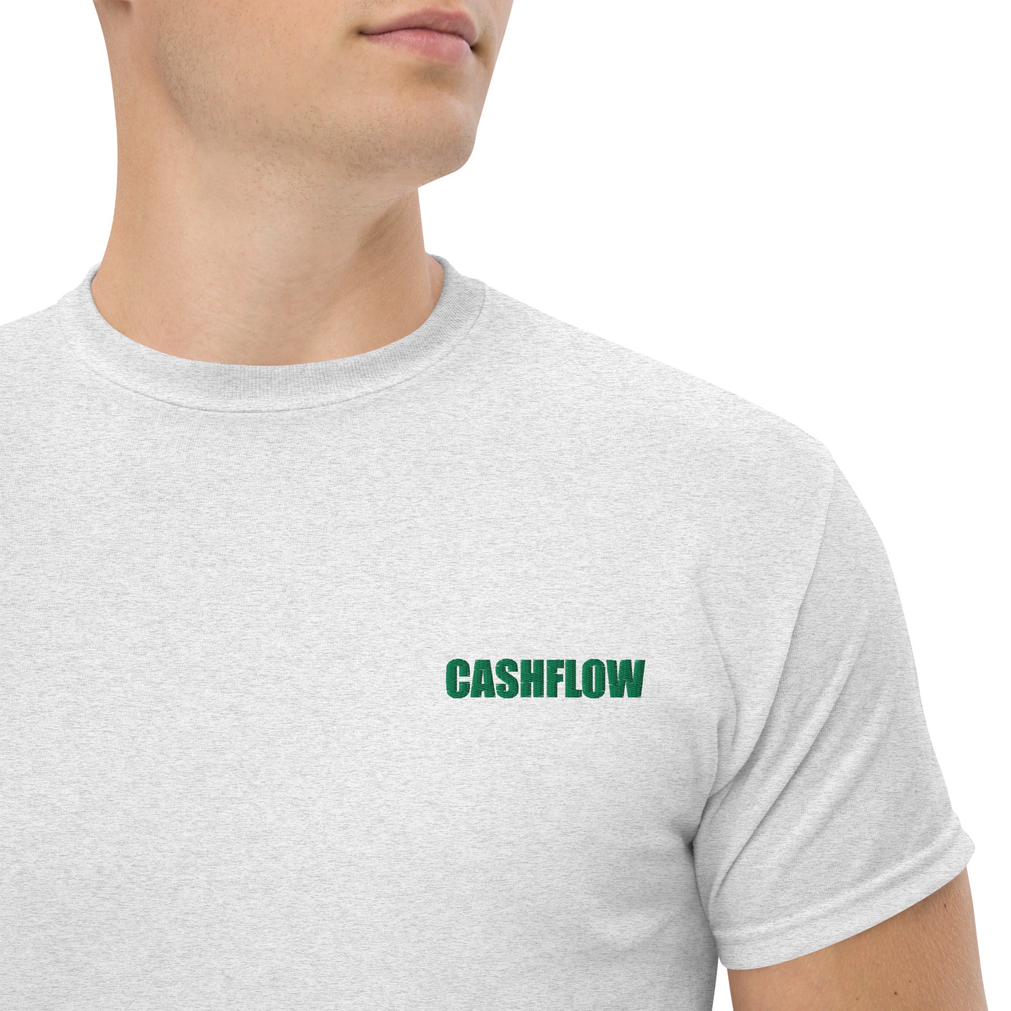 T-Shirt Unisex Ricamata 100% Cotone – Confortevole – Design Cashflow-Biiply