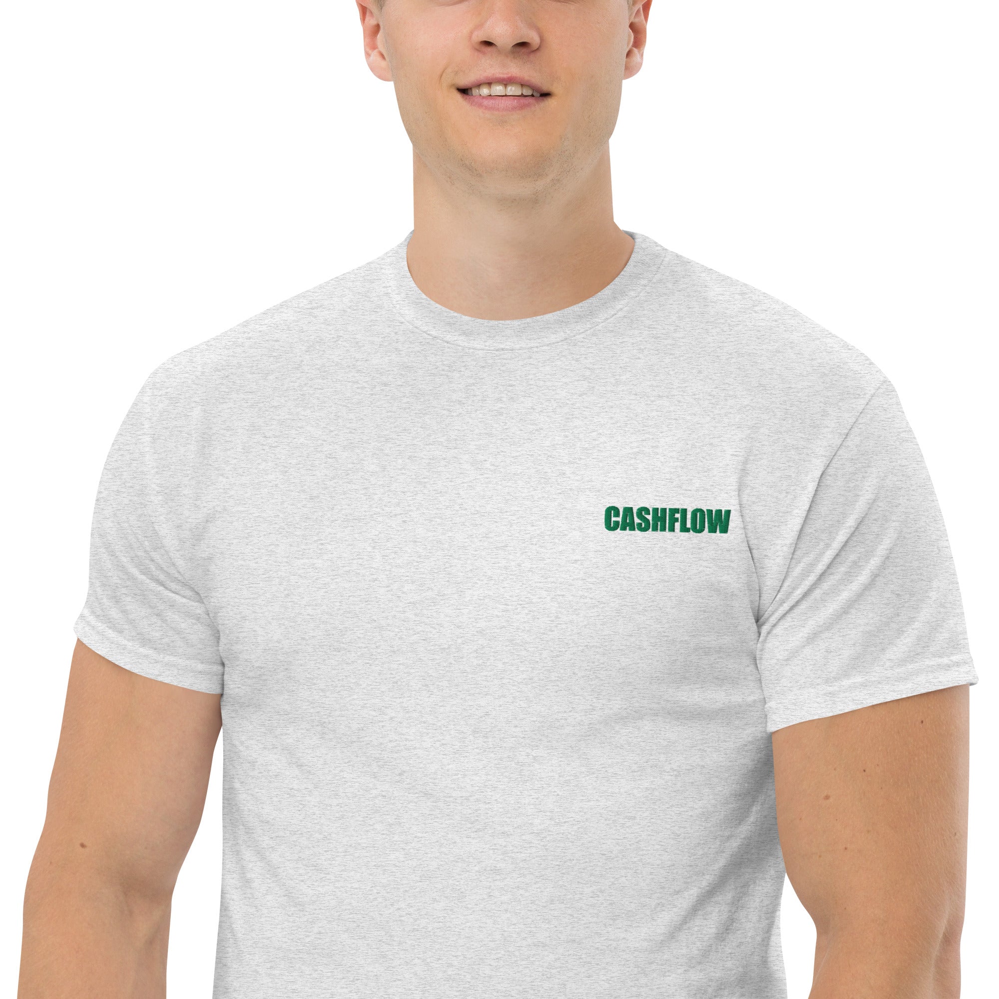 T-Shirt Unisex Ricamata 100% Cotone – Confortevole – Design Cashflow-Biiply