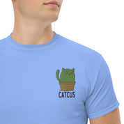 T-Shirt Unisex Ricamata 100% Cotone – Confortevole – Design Catcus-Biiply