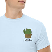 T-Shirt Unisex Ricamata 100% Cotone – Confortevole – Design Catcus-Biiply