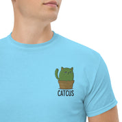 T-Shirt Unisex Ricamata 100% Cotone – Confortevole – Design Catcus-Biiply