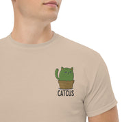 T-Shirt Unisex Ricamata 100% Cotone – Confortevole – Design Catcus-Biiply