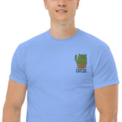 T-Shirt Unisex Ricamata 100% Cotone – Confortevole – Design Catcus-Biiply