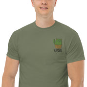 T-Shirt Unisex Ricamata 100% Cotone – Confortevole – Design Catcus-Biiply