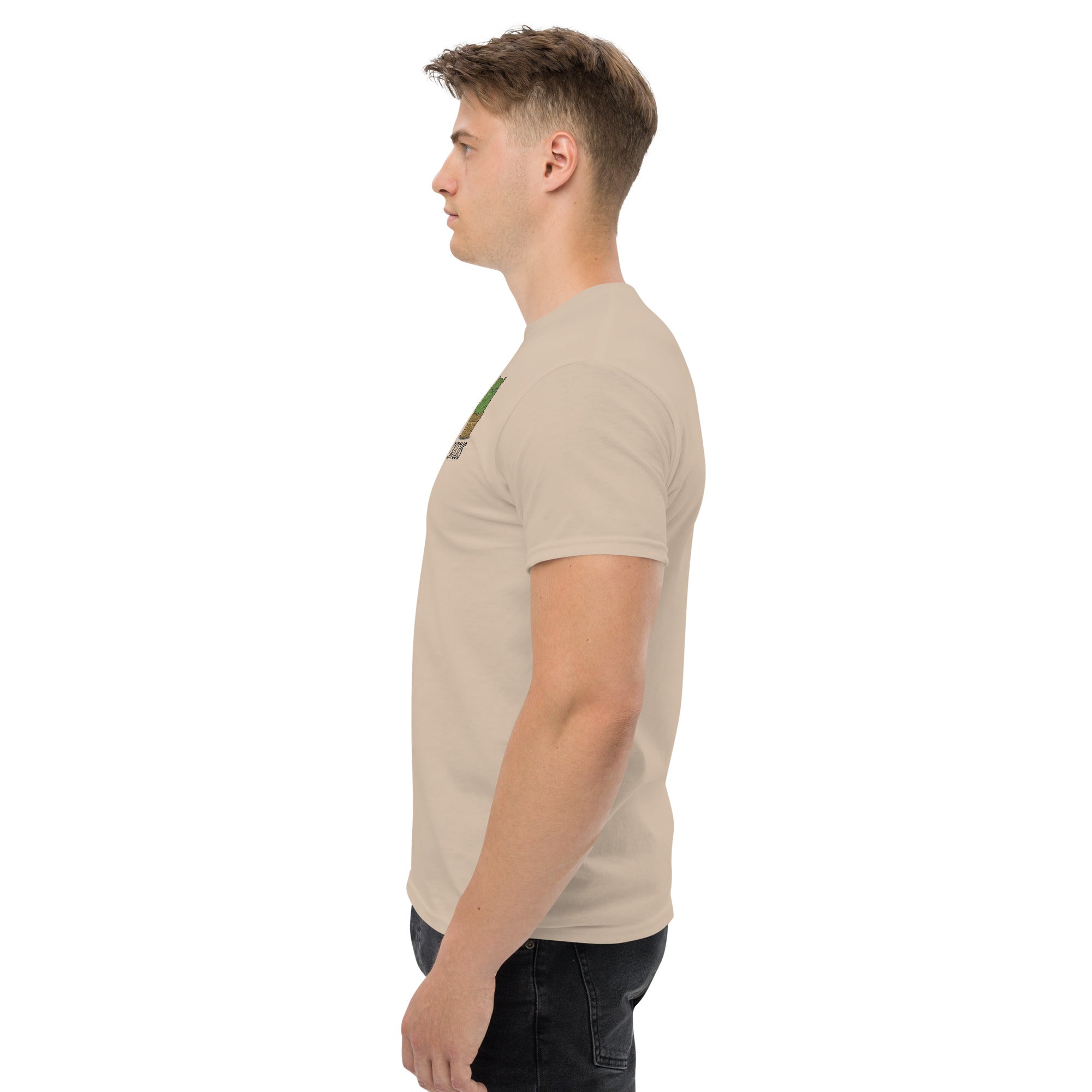 T-Shirt Unisex Ricamata 100% Cotone – Confortevole – Design Catcus-Biiply