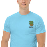 T-Shirt Unisex Ricamata 100% Cotone – Confortevole – Design Catcus-Biiply