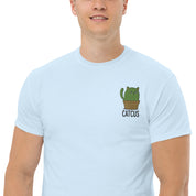 T-Shirt Unisex Ricamata 100% Cotone – Confortevole – Design Catcus-Biiply