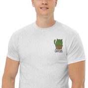 T-Shirt Unisex Ricamata 100% Cotone – Confortevole – Design Catcus-Biiply