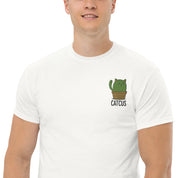 T-Shirt Unisex Ricamata 100% Cotone – Confortevole – Design Catcus-Biiply