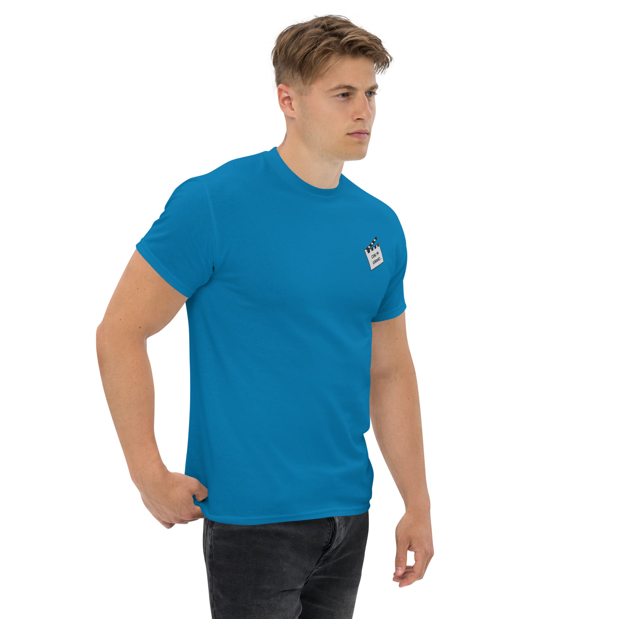 T-Shirt Unisex Ricamata 100% Cotone – Confortevole – Design Ciak mi girano-Biiply
