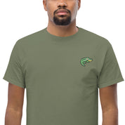 T-Shirt Unisex Ricamata 100% Cotone – Confortevole – Design Coccodrillo-Biiply