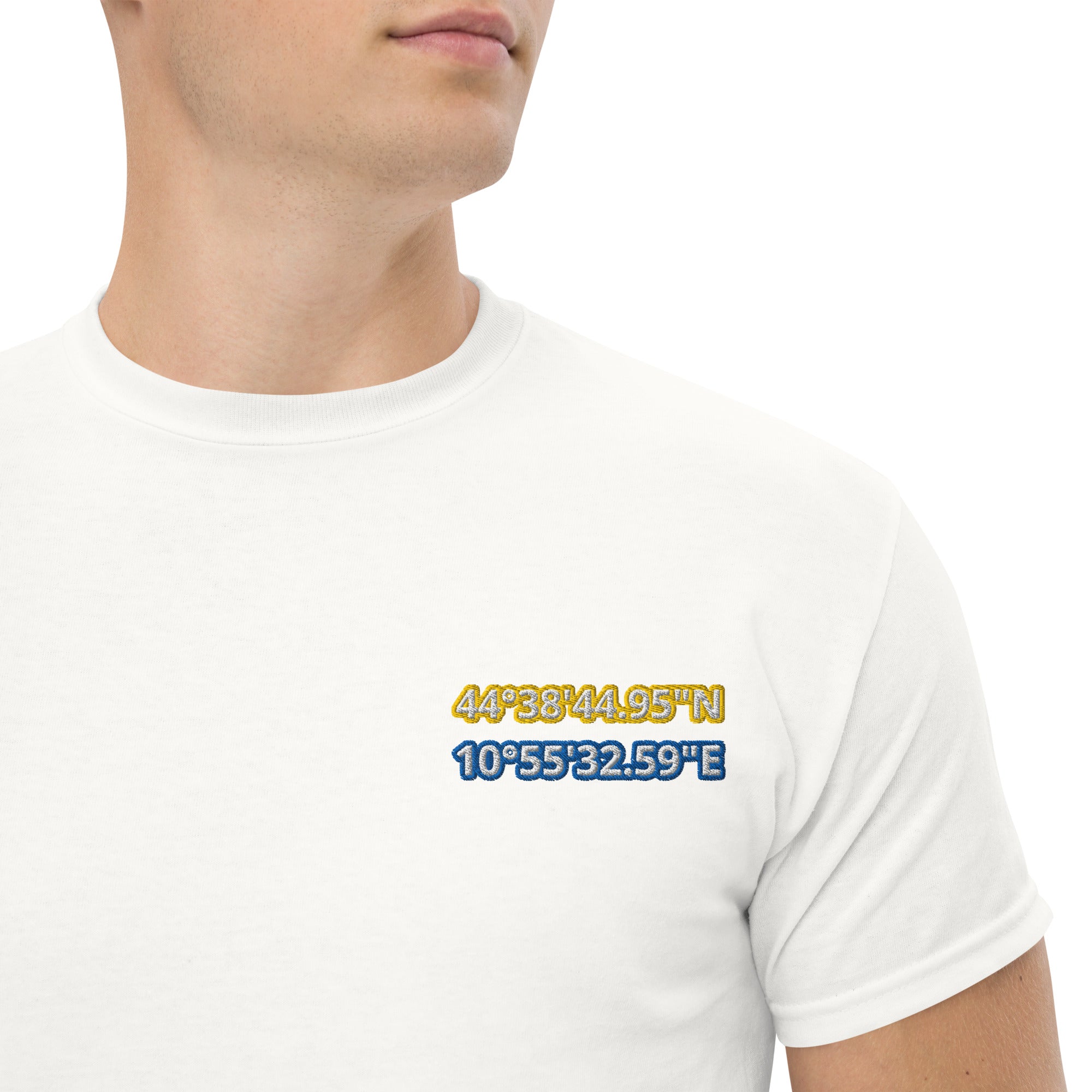 T-Shirt Unisex Ricamata 100% Cotone – Confortevole – Design Coordinate Modena-Biiply