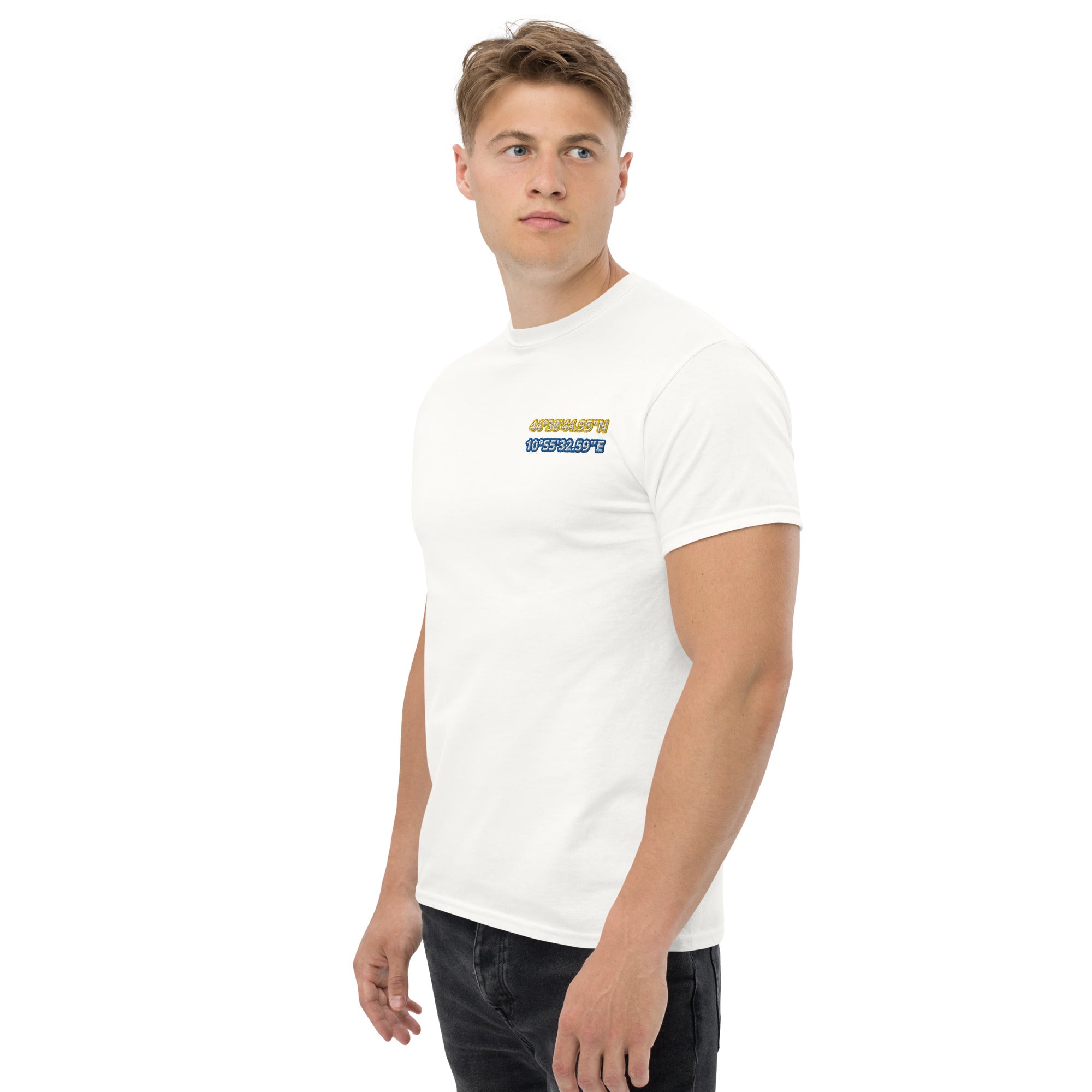 T-Shirt Unisex Ricamata 100% Cotone – Confortevole – Design Coordinate Modena-Biiply