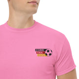 T-Shirt Unisex Ricamata 100% Cotone – Confortevole – Design Corri Tira Goal Pallone