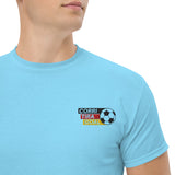 T-Shirt Unisex Ricamata 100% Cotone – Confortevole – Design Corri Tira Goal Pallone