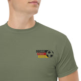 Camiseta Unisex Bordada 100% Algodón – Cómoda – Diseño Corre Tira Gol Balón