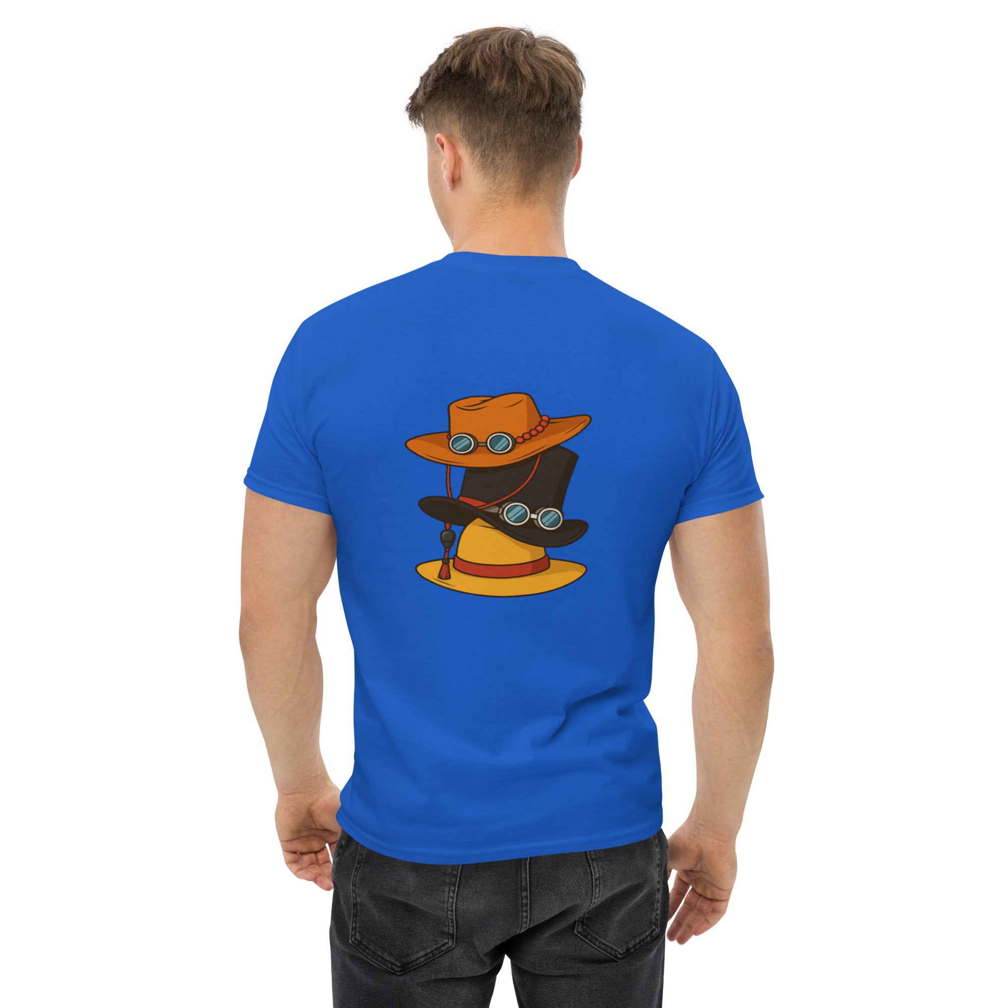 T-Shirt Unisex Ricamata 100% Cotone – Confortevole – Design Design Cappello di Paglia-Biiply