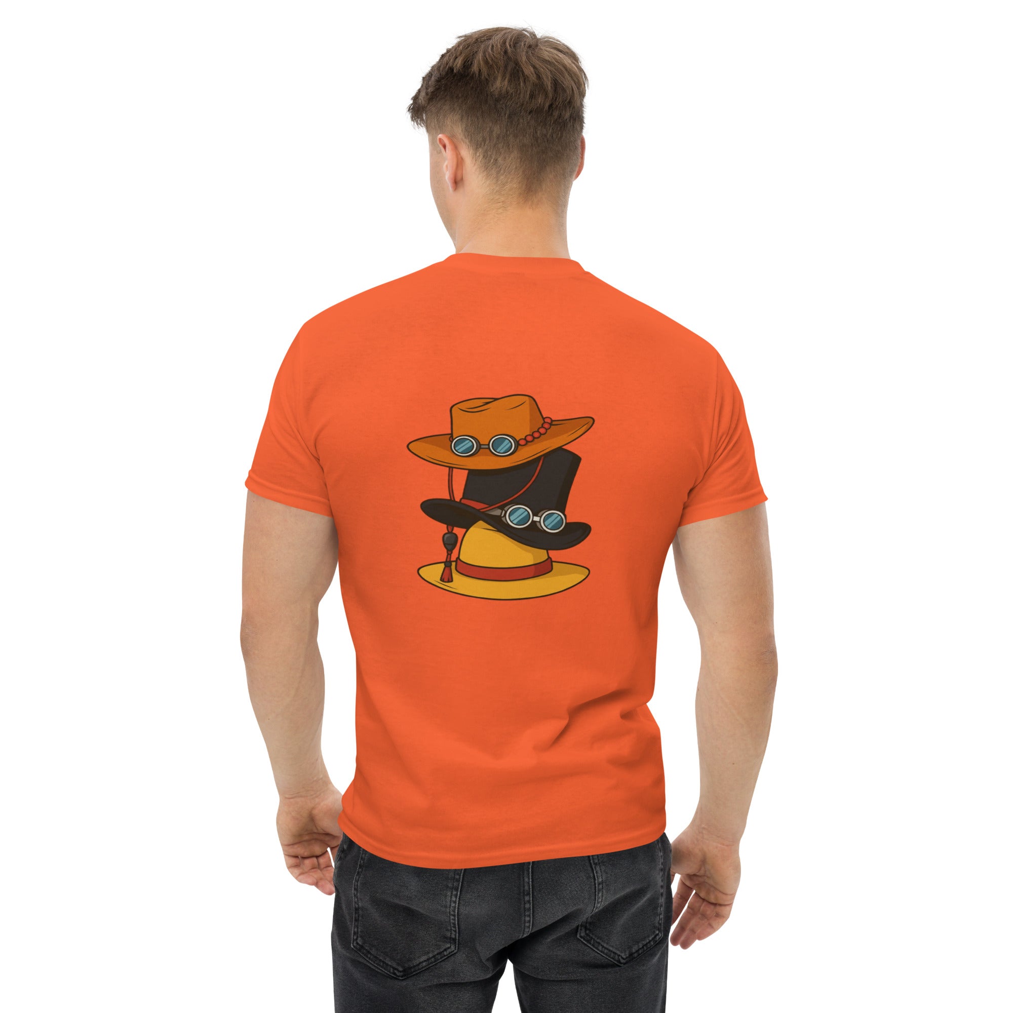 T-Shirt Unisex Ricamata 100% Cotone – Confortevole – Design Design Cappello di Paglia-Biiply
