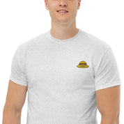 T-Shirt Unisex Ricamata 100% Cotone – Confortevole – Design Design Cappello di Paglia-Biiply