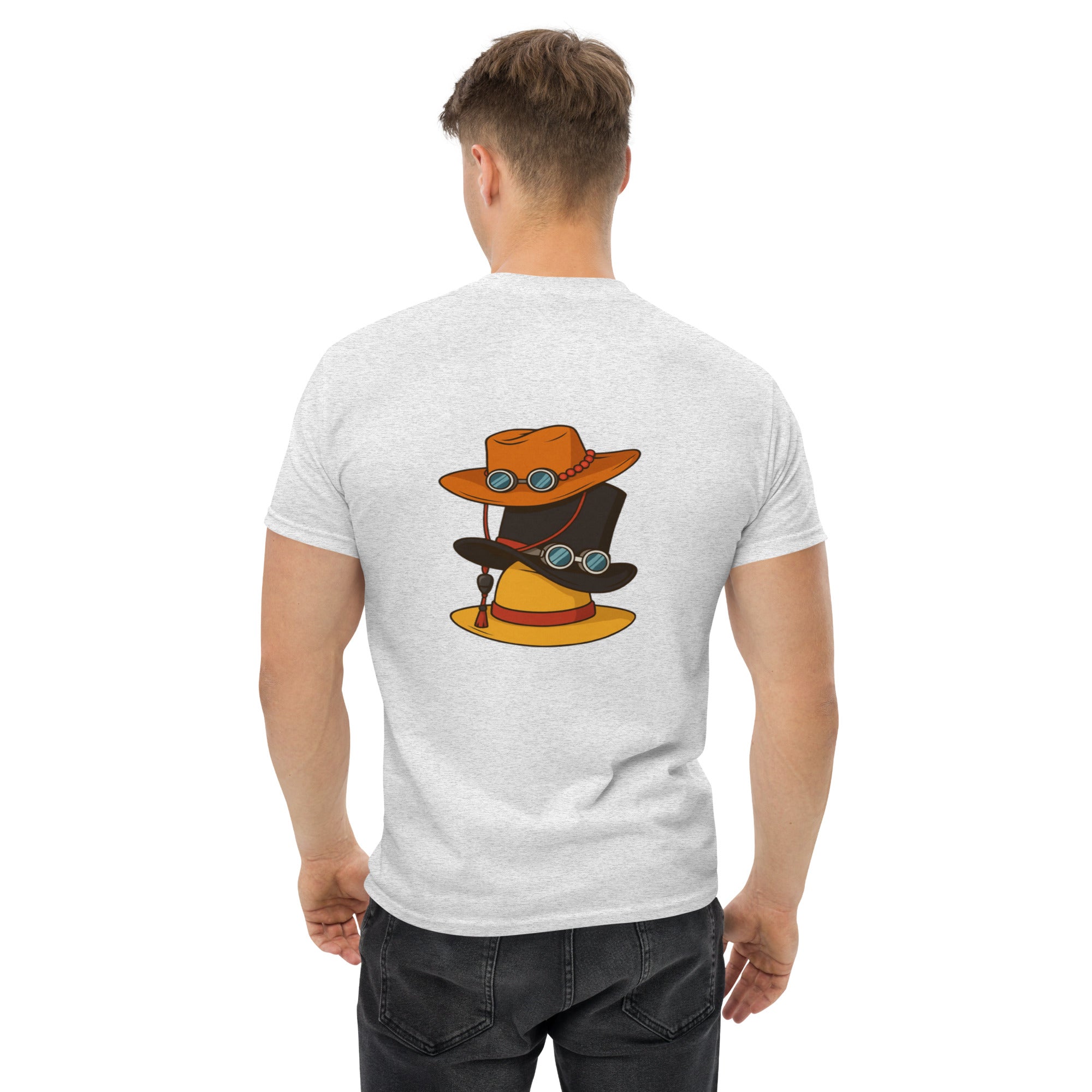 T-Shirt Unisex Ricamata 100% Cotone – Confortevole – Design Design Cappello di Paglia-Biiply