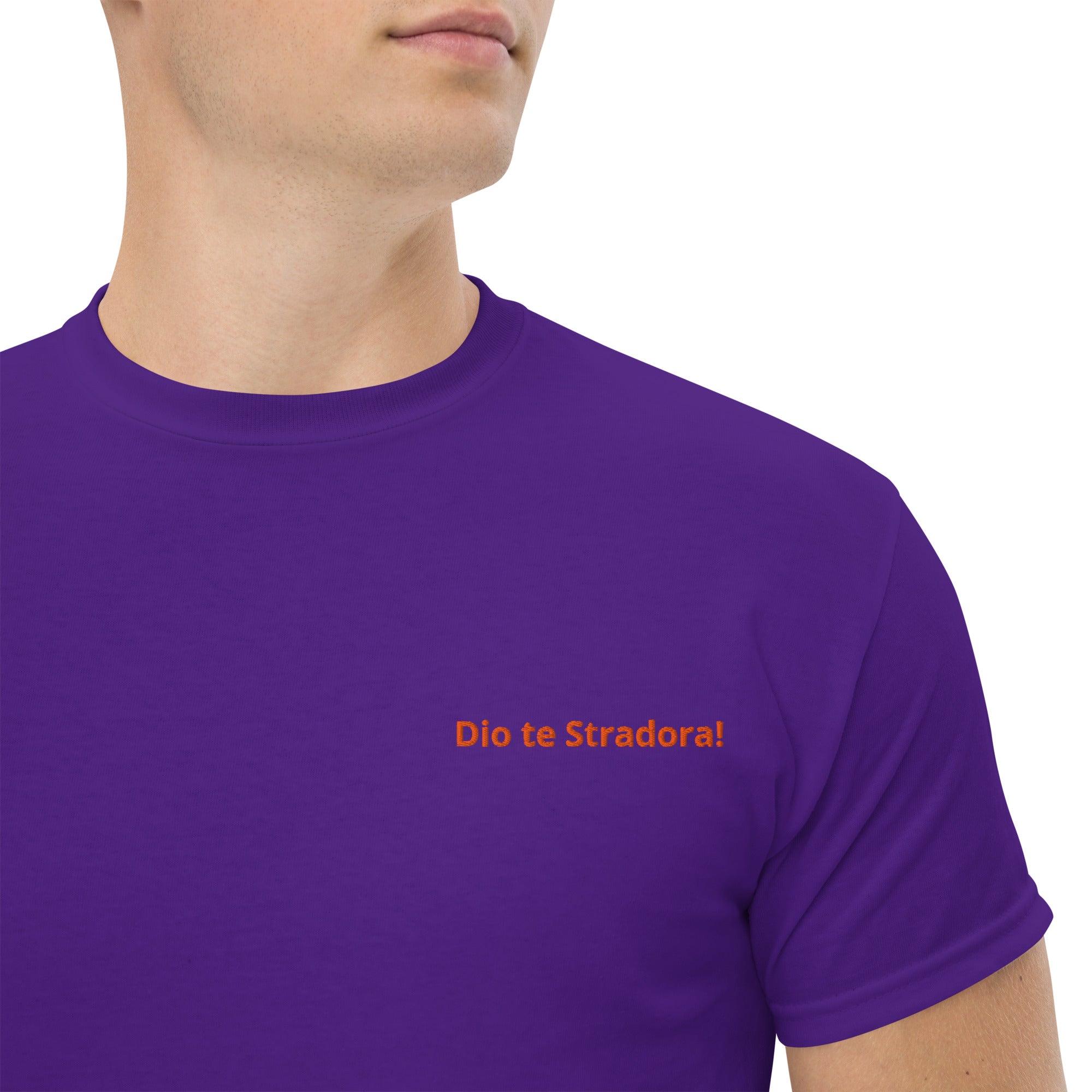 T-Shirt Unisex Ricamata 100% Cotone – Confortevole – Design Dio te stradora-Biiply