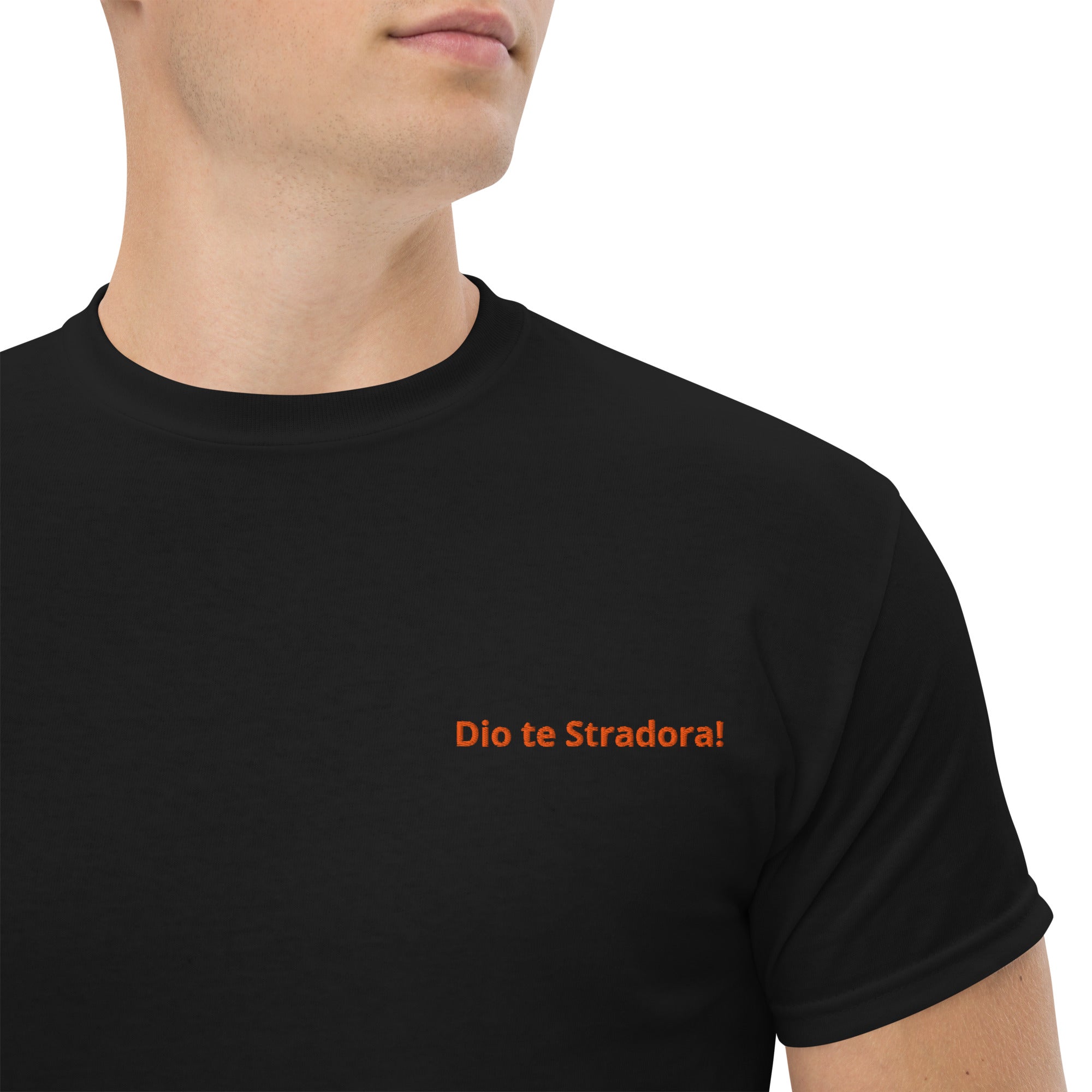 T-Shirt Unisex Ricamata 100% Cotone – Confortevole – Design Dio te stradora-Biiply