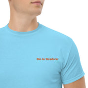 T-Shirt Unisex Ricamata 100% Cotone – Confortevole – Design Dio te stradora-Biiply