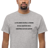 T-Shirt Unisex Ricamata 100% Cotone – Confortevole – Design Discùter Con Un Caiòun!