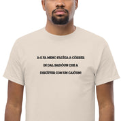 T-Shirt Unisex Ricamata 100% Cotone – Confortevole – Design Discùter Con Un Caiòun!-Biiply