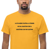 T-Shirt Unisex Ricamata 100% Cotone – Confortevole – Design Discùter Con Un Caiòun!