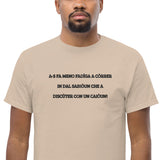 T-Shirt Unisex Ricamata 100% Cotone – Confortevole – Design Discùter Con Un Caiòun!