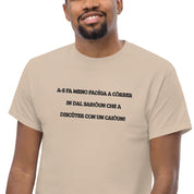 T-Shirt Unisex Ricamata 100% Cotone – Confortevole – Design Discùter Con Un Caiòun!-Biiply