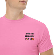 T-Shirt Unisex Ricamata 100% Cotone – Confortevole – Design Divertiti a Rimanere Povero BTC-Biiply