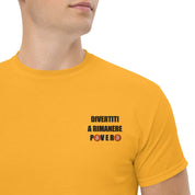 T-Shirt Unisex Ricamata 100% Cotone – Confortevole – Design Divertiti a Rimanere Povero BTC-Biiply