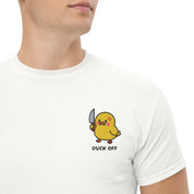 T-Shirt Unisex Ricamata 100% Cotone – Confortevole – Design Duck Off-Biiply
