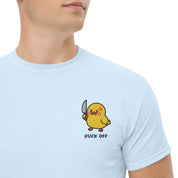 T-Shirt Unisex Ricamata 100% Cotone – Confortevole – Design Duck Off-Biiply