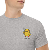 T-Shirt Unisex Ricamata 100% Cotone – Confortevole – Design Duck Off-Biiply