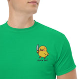 Camiseta Unisex Bordada 100% Algodón – Cómoda – Diseño Duck Off