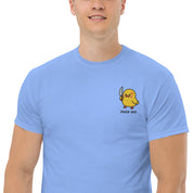T-Shirt Unisex Ricamata 100% Cotone – Confortevole – Design Duck Off-Biiply