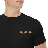 Camiseta Unisex Bordada 100% Algodón – Cómoda – Diseño Emoji monitos